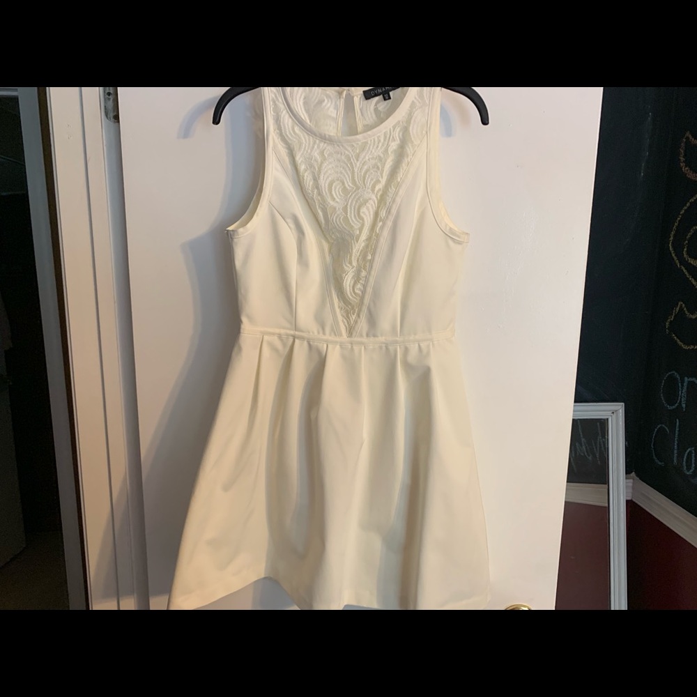 White Lace Skater Dress